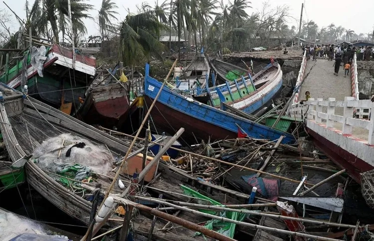 Ciclone Mocha causou grande destruição em Mianmar
Sai Aung Main/AFP/Getty Images