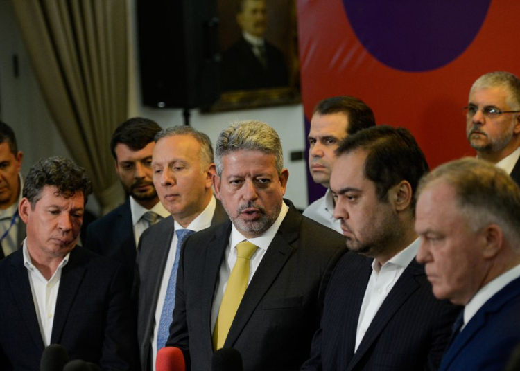 Rio de Janeiro (RJ), 19/05/2023 – O presidente da Câmara dos Deputados, Arthur Lira (PP-AL) fala após encontro com governadores do Sul e do Sudeste no Palácio Guanabara, na zona sul da capital fluminense. Foto: Tomaz Silva/Agência Brasil