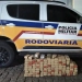 Itabirito – Polícia Militar Rodoviária apreende 100 barras de maconha