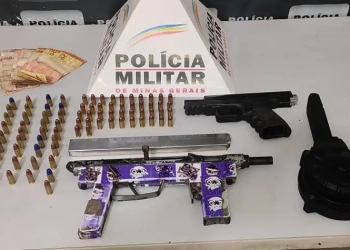 Governador Valadares – Apreensão de submetralhadora artesanal e de pistola de fabricação Israelense