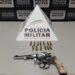 Arma e munições apreendidas pela polícia em Matipó