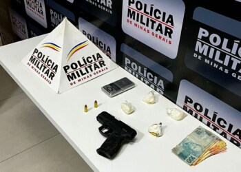 IPATINGA MG – PM prende autores de tráfico de drogas e apreende arma de fogo roubada