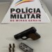 CAPUTIRA – PM prende autor de ameaça e apreende arma de fogo e munições