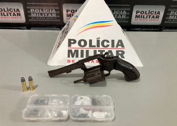 Matipó: PM Prende Suspeito de Tráfico e Apreende Arma de Fogo, Munições e Drogas no Bairro Boa Vista