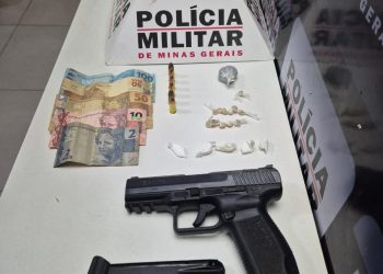 Matipó – Casal é conduzido por tráfico e posse ilegal de arma de fogo de uso restrito no bairro Boa Vista